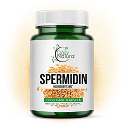 Espedirmina Natural - 180 cápsulas para 3 meses (3,0 mg de dosis diaria) I Extracto de germen de trigo contra envejecimiento prematuro I Producción al características