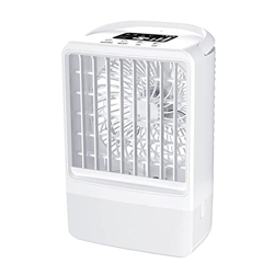 XUnion #7GHQ94 Aire acondicionado portátil USB cargable personal mini aire acondicionado con 3 velocidades con luces LED para la oficina en casa, Blan precio