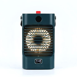 MasterUnion # 2VwD45 Pantalla digital Ventilador de agua Cool-Ing recargable portátil con luz LED para oficina en casa, Azul marino#67xpkl, M en oferta