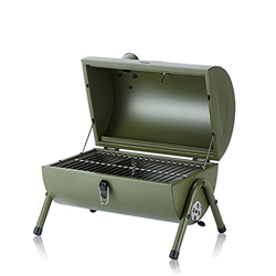 Barbecue Grill Portable Barbecue Grill Charcoal Grills Outdoor Cooking Coal Grills with Safety Lock Solid Wood Handle Suitable for Terrace Camping Tri características