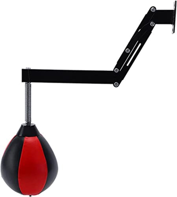 Pelota de boxeo, bolsa de velocidad de boxeo montada en la pared, bolsa de velocidad de bola de reflejo de boxeo ajustable en altura para equipo de bo