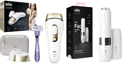 Braun Silk-expert Pro 5 Depiladora mujer/hombre luz pulsada IPL, cabezal de precisión y maquinilla de afeitar Venus + Face Rasuradora facial para muje