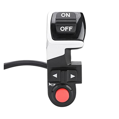 Genggeng Botón de interruptor de giro de bocina de luz 3 en 1, interruptor de campana de luz eléctrica compatible con bicicleta de montaña E-Bike Scoo