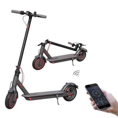 Patinetes eléctricos para Adultos, E-Scooter Plegable con, Batería de 10,4 Ah, 30-40 km de Alcance, neumáticos de Panal de Abeja de 8,5" con absorción