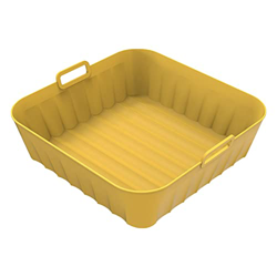 DMKJ Olla de Silicona para freidora de Aire,Revestimientos Cuadrados de Silicona para freidora de Aire | Freidora de Aire de fácil Limpieza con Mango  características