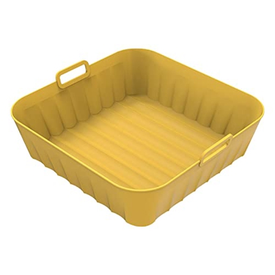 DMKJ Olla de Silicona para freidora de Aire,Revestimientos Cuadrados de Silicona para freidora de Aire | Freidora de Aire de fácil Limpieza con Mango 
