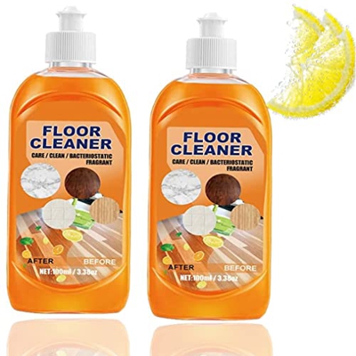ZZBD 2Bottles Powerful Decontamination Floor Cleaner,All-Purpose Wood Floor Cleaner Tile Floor Cleaner,Floor Cleaner Concentrate for Tile Laminate and