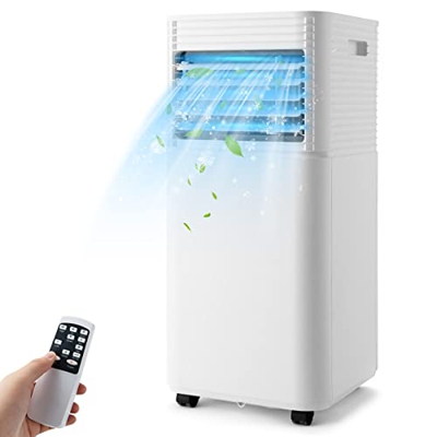 JYCCH Aire Acondicionado portátil, Unidad de refrigeración de CA de 8000 BTU para habitación, Unidad de CA 3 en 1 con Enfriador de Aire y Modo de Vent