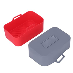 Zudoo Freidora Sartén de Silicona 450 °F Resistente al Calor Cesta de freidora Rectangular Antiadherente Mejor circulación de Aire en la Cocina del ho en oferta