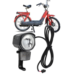 Faro de bicicleta eléctrica, luz delantera de bicicleta eléctrica DC12V a 72V Luz LED SM Plug 2 Pin Durable ABS Ebike Faro para bicicleta eléctrica en oferta