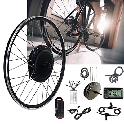 TOOJUN Kit de conversión de Bicicleta eléctrica de 48V Kit de conversión de Rueda Trasera de Motor de Cubo de Engranaje de Bicicleta eléctrica con Ins
