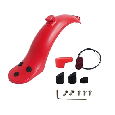 Genggeng Juego de guardabarros trasero para scooter, compatible con Xiaomi M365/1S/PRO Scooter eléctrico Accesorios (Color: Rojo)