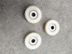 Genggeng 3 unids 36 dientes rueda de litio eléctrico bicicleta motor engranaje plástico nylon engranaje 608Z rodamiento 8MM agujero interior diámetro características