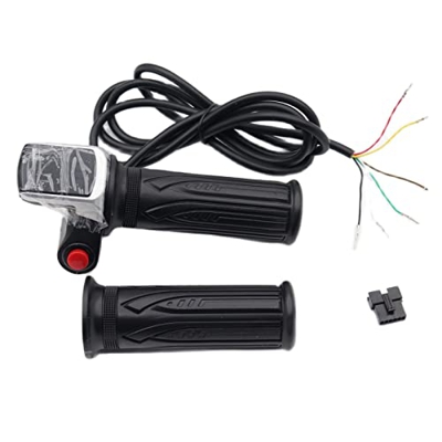 Genggeng Voilamart 2 4V / 36V / 48V 1 Par de Control de Velocidad de Bicicleta eléctrica Twist GRITT GRAP Kit con LCD Mostrar Accesorios de conversión