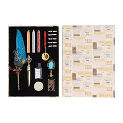 Kit de pluma estilográfica y tinta Kit de pluma estilográfica y tinta natural ¡Lacre vintage suave para escribir! lago azul características