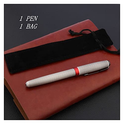 DEDONG Bolígrafo Fountain Pen a Cuadros Agarro Ash con Ash Feather Arrow Tungsteno Steel Negro Nib Classic Ink Office Supplies Supplies Pen para Hombr