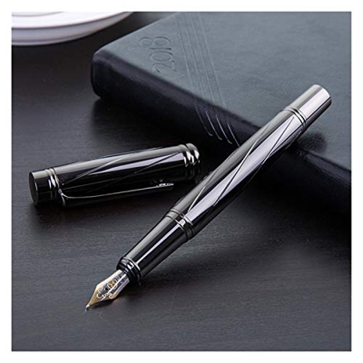 DEDONG Bolígrafo 0.5mm Nib Luxury Plateado Pluma Pluma Tipo Estándar Tinta Pluma Escribir Oficina Escuela Papelería para Hombre y Mujer (Color : Silve