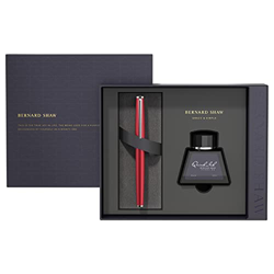 IYKA Bernard Shaw Shaw Pluma estilográfica Buque Insignia Oficial Xingyao Londres Pluma de Tinta roja Caja de Regalo Oficina de Negocios Hombres Chica características