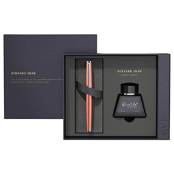 IYKA Bernard Shaw Shaw Pluma estilográfica Buque Insignia Oficial Xingyao Coral Naranja Tinta Pluma Caja de Regalo Hombres Oficina de Negocios Regalo  en oferta