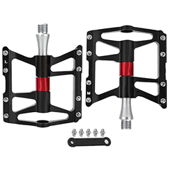 Pedal de Bicicleta, 1 par de Pedales de Bicicleta de Carretera de montaña de aleación de Aluminio Piezas de Repuesto Ligeras para Bicicletas(Black) precio