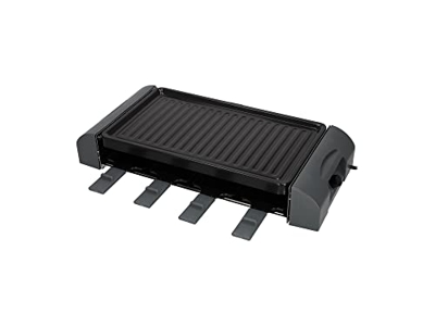 THOMSON Barbacoa eléctrica de mesa con sartenes para hasta 8 personas, parrilla eléctrica con placa antiadherente para barbacoa para una limpieza más 