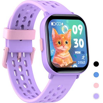 Reloj Inteligente para niños,IP68 Resistente al Agua Reloj de Seguimiento de Actividad física para niños,Monitor de frecuencia cardíaca,8 Modos Deport