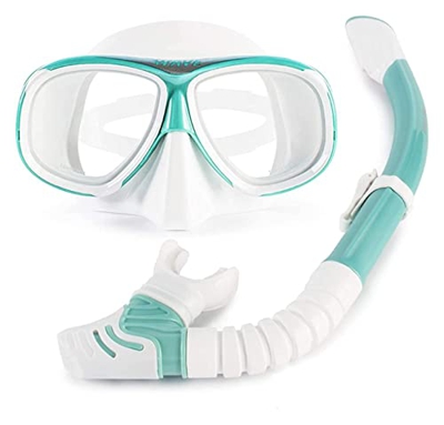 KITZIT Goggles Buceo en Buceo con Lentes Anti-Fog y Conjunto de buceos Secos Completamente duraderos antidiviables cómodos adecuados for Adultos (Colo