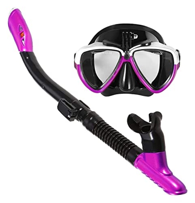 KITZIT Gafas de Buceo máscaras de Buceo Buceo buceador natación Nadando Snorkel Snorkel Juego de Tubo de Snorkel (Color : Purple)