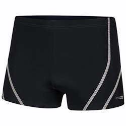 Aqua Speed Ryan Hombres Bañadores | Pantalones de baño | Resistente al Cloro | Cordón + Pequeña Toalla de Microfibra | M | Color:05 Blanco y Negro precio