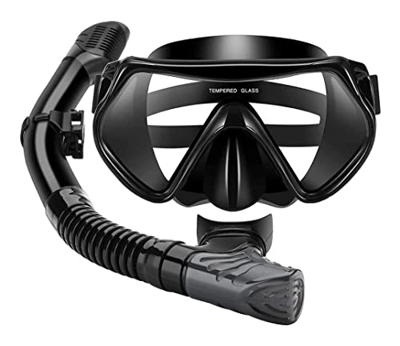 KITZIT Goggles Diving Snorkel Juego de Adultos Snorkeling Mask Anti-Fog Anti-Leak Panorámico Amplio Vista de Buceo sin máscara de Buceo de Buceo (Colo