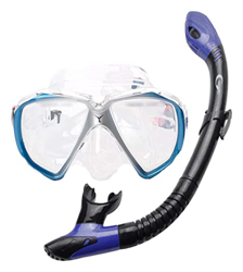KITZIT Gafas de Buceo Gafas de Buceo con mascarilla de mascarilla de Buceo Snorkel for Hombres Snorkel Set Impacto Festival Gafas de Buceo Templado Im características