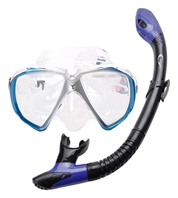 KITZIT Gafas de Buceo Gafas de Buceo con mascarilla de mascarilla de Buceo Snorkel for Hombres Snorkel Set Impacto Festival Gafas de Buceo Templado Im