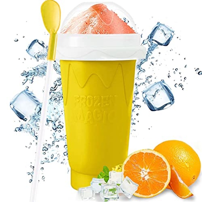 Slush Sundae Summer - Vaso de silicona para batidos de verano, apto para fiestas familiares, fiestas al aire libre, bares, etc.