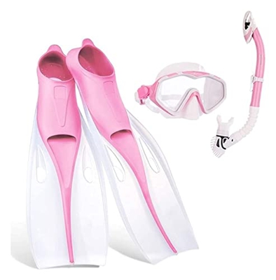 KITZIT Gafas de Buceo de Buceo máscaras de Buceo con Juego de Snorkel Profesional de Silicona Aletas de natación con Equipos de Buceo for Adultos y ni