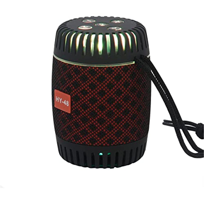 Hailmkont #dd84B4 LED luz colorida inalámbrica 50 Bluetooth altavoz mini altavoz dual subwoofer alto volumen sonido HiFi 32G extendido stor, Rojo#yvzd