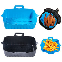 2 piezas de silicona para freidora de aire, cesta reutilizable para freidora de aire, compatible con freidora de aire dual Ninja en oferta