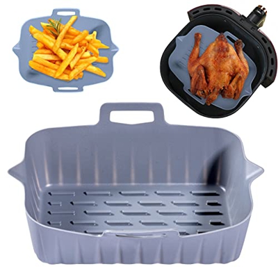 Forro de silicona para freidora de aire, cesta de freidora de aire de grado alimenticio, forro reutilizable para freidora de aire Ninja Dual Air Freid