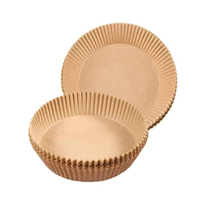 Ouken Air Fryer Paper Liner Non Sticks Oil-Proof Baking Parchment Disposable Air Fryer Liner 50pcs Style 1