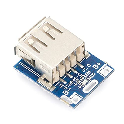 YAKESTYLE Mini 5V 1A Cargador Tipo batería Externa Placa de Circuito de Carga Step Up Boost módulo de Potencia 1S/2S Carcasa Carcasa 18650 batería de 