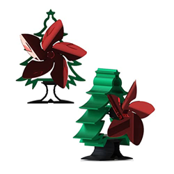 Fireplace Fan 5/8 Heat Powered Stove Fan Log Wood Burner Eco Friendly Quiet Fan Home Efficient Heat Distribution (Color : EF-705) (Tree) características