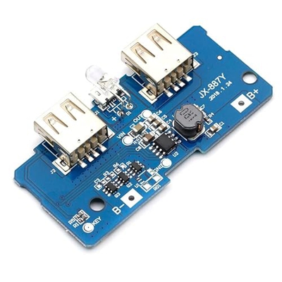 YAKESTYLE 18650 Dual Micro USB 3,7 V a 5V 2A Boost Mobile Power Bank DIY 18650 Cargador de batería de Litio Placa PCB módulo de Aumento con Led