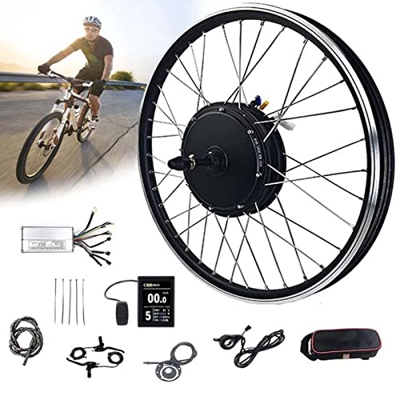 Ben Zhan Kit Conversión Rueda Delantera para Bicicleta Eléctrica Kit De Bicicleta Eléctrica con Pantalla LCD, Kit De Conversión para Bicicleta Eléctri