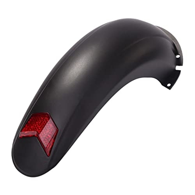 Genggeng Guardia de Guardabarros Trasera de 10 Pulgadas de Scooter con luz Trasera Compatible con KUGOO M4 (Color : Black)