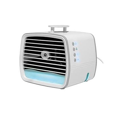 Air acondicionador portátil, humidificador de Enfriador de Aire Personal, luz de 7 Colores,USB Enfriador de Aire de enfriamiento rápido Tranquilo for 