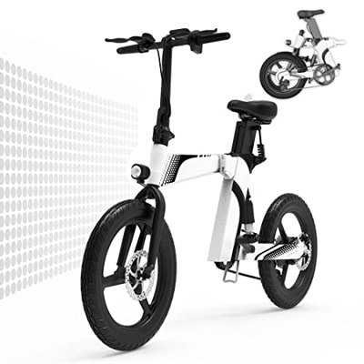 Bicicleta Electrica Plegable, Bicicleta de Montaña con 20'' Tire, Batería de Litio Extraíble de 36 V, Welocidad Máxima 25 km/h Bici Electrica, Alcance