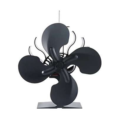 Fireplace Heat Powered Stove Fan Wood Log Burner Quiet Heat Distribution Fireplace Fan Firewood Stove Fan for Home (Color : Type 1)