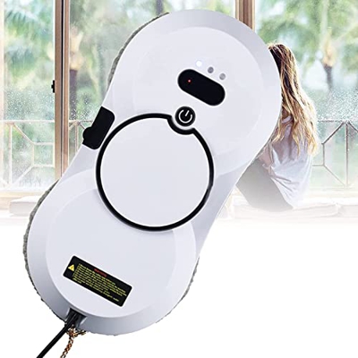 USGitke Robot Limpiacristales,limpiacristales Robot Eléctrico con Control Remoto Limpiador De Ventanas,para Lavar Todas Las Superficies Lisas-White