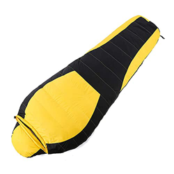 CIYAZA Saco de Dormir de Momia de plumón, Saco de Dormir de plumón de Pato Blanco de 1500 g para Senderismo, mochilero y Camping, Azul, 1000 g (Amaril en oferta