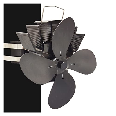Fireplace Fan 4 Blades Heat Powered Stove Fan Log Wood Burner Eco-Fan Quiet Home Fireplace Fan