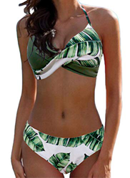 Yutdeng Conjuntos de Bikinis para Mujer Push Up Bikini Traje de baño de Tanga de Cintura Baja Coincidencia de Colores BañAdores Ropa de Dos Piezas par características